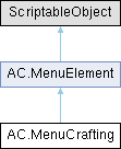 Adventure Creator: AC.MenuCrafting Class Reference